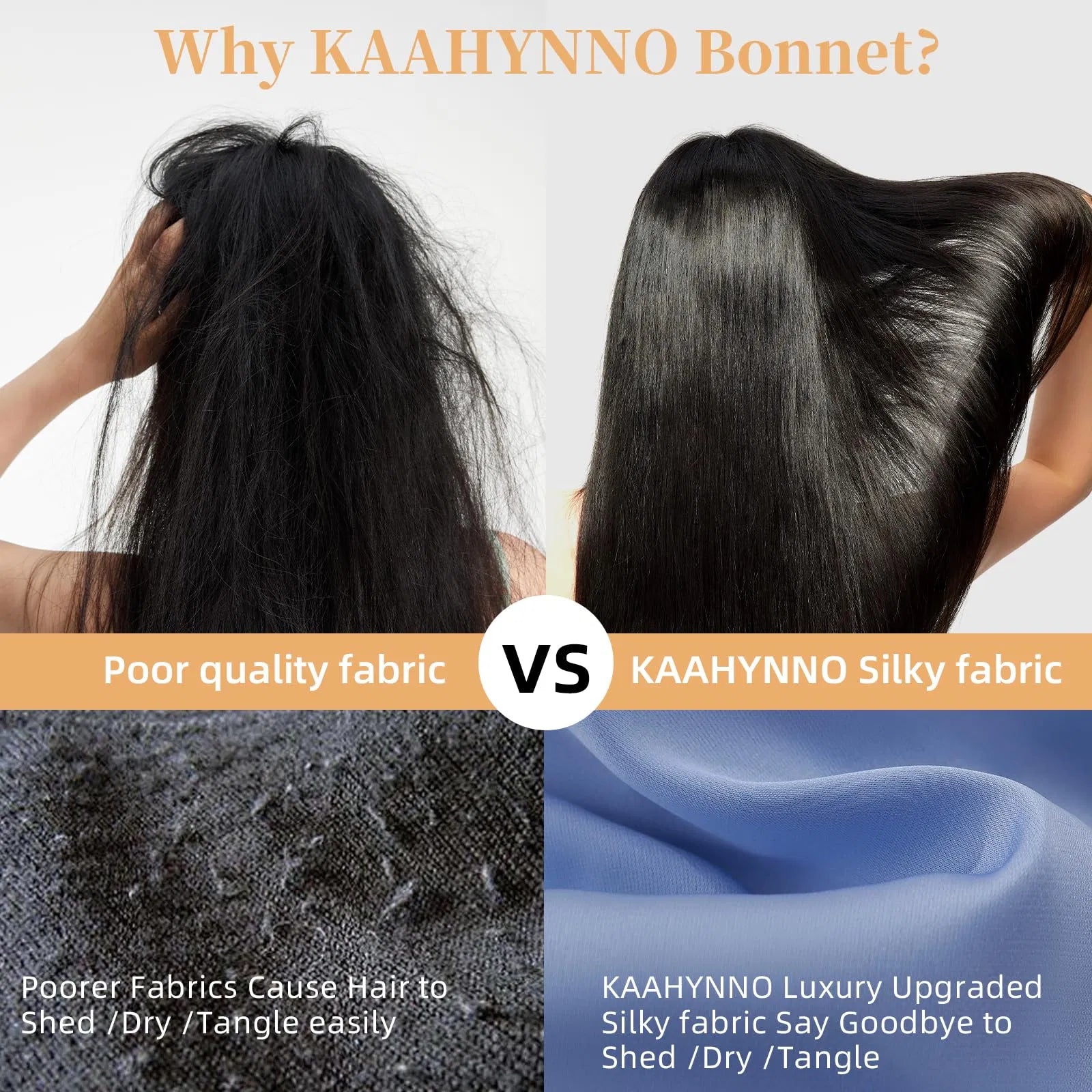 Silk Bonnet For Sleeping Women, Satin Hair Bonnet For Sleeping For Wavy Curly Natural Hair Women Men - Blue